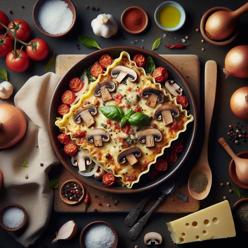 Pilz-Lasagne