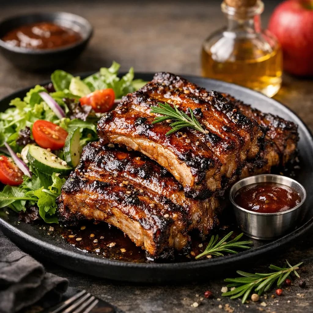 Маринад для свиных рёбер с яблочным уксусом