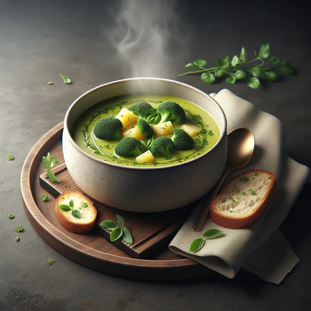 Суп из брокколи и картофеля