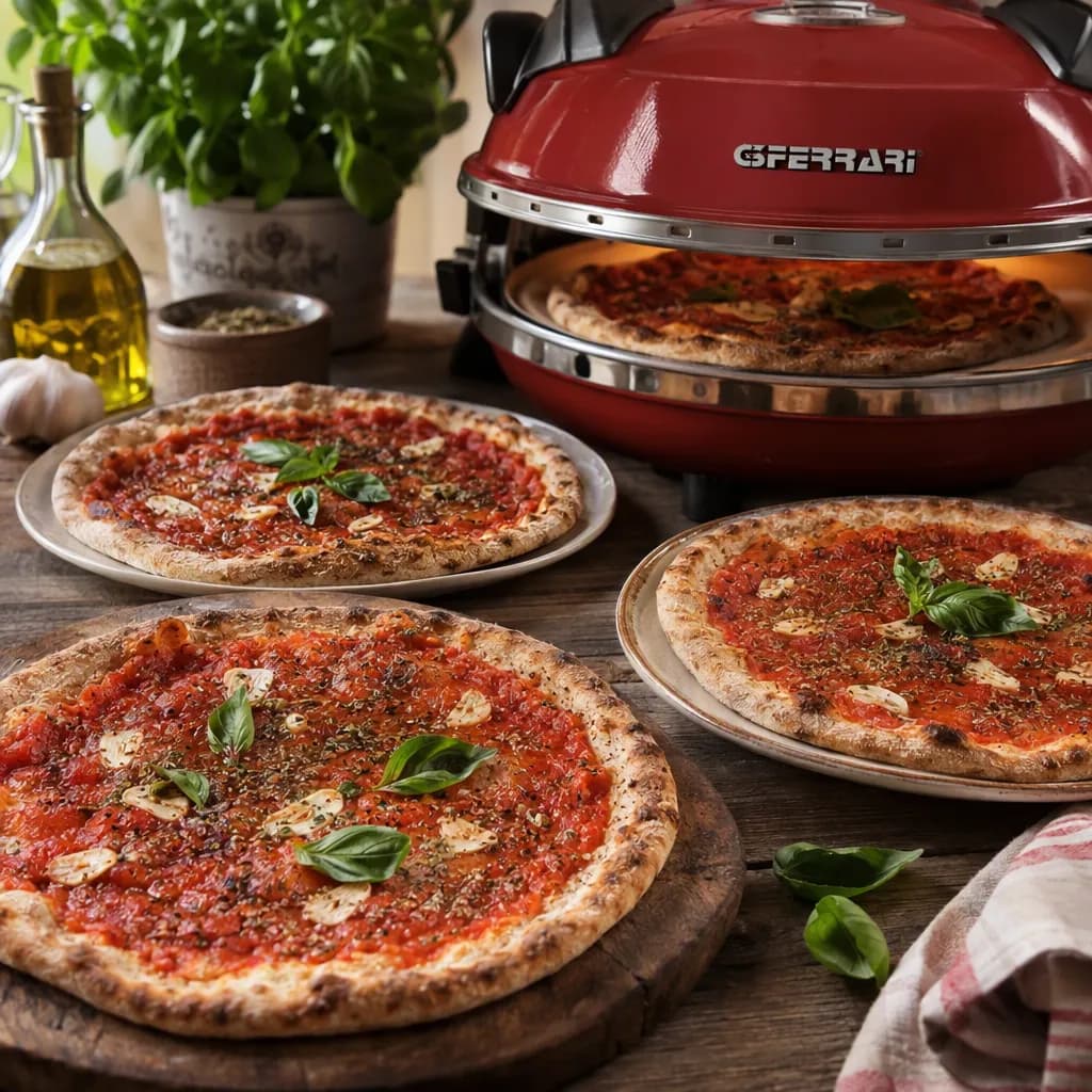 4 pizze integrali Marinara con forno G3 Ferrari
