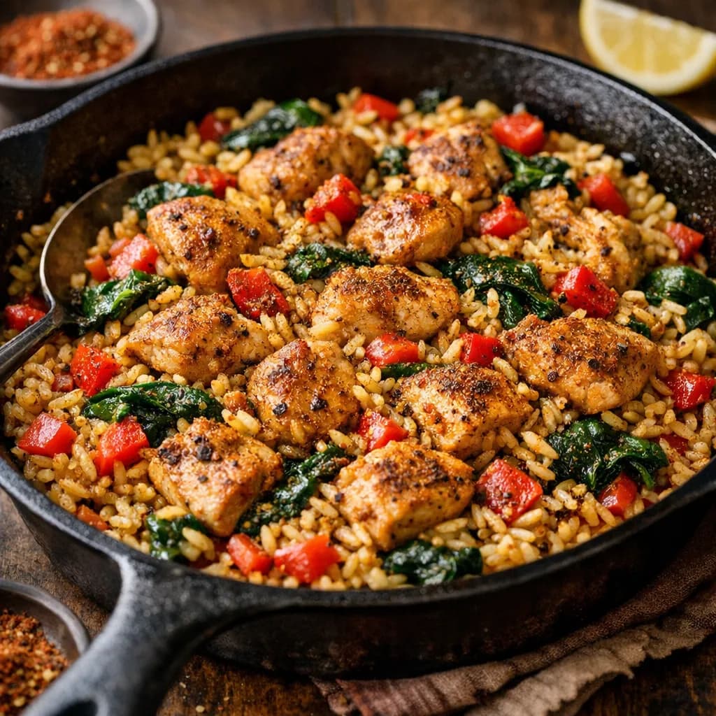 7 Spice Chicken and Rice Skillet