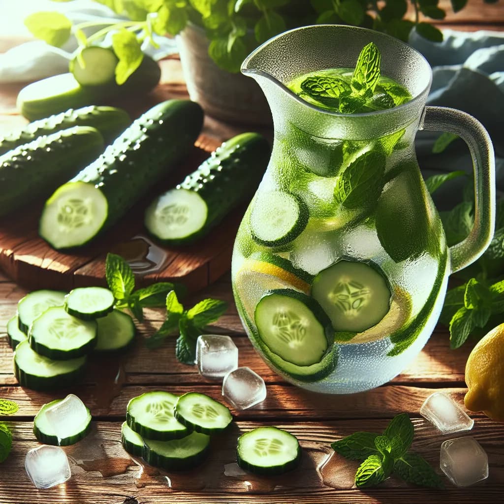 Acqua Aromatizzata al Cetriolo e Menta