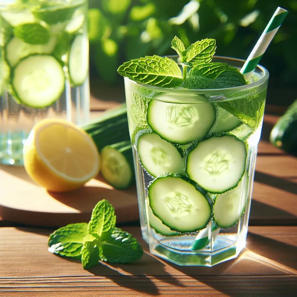Acqua Dimagrante al Cetriolo e Menta