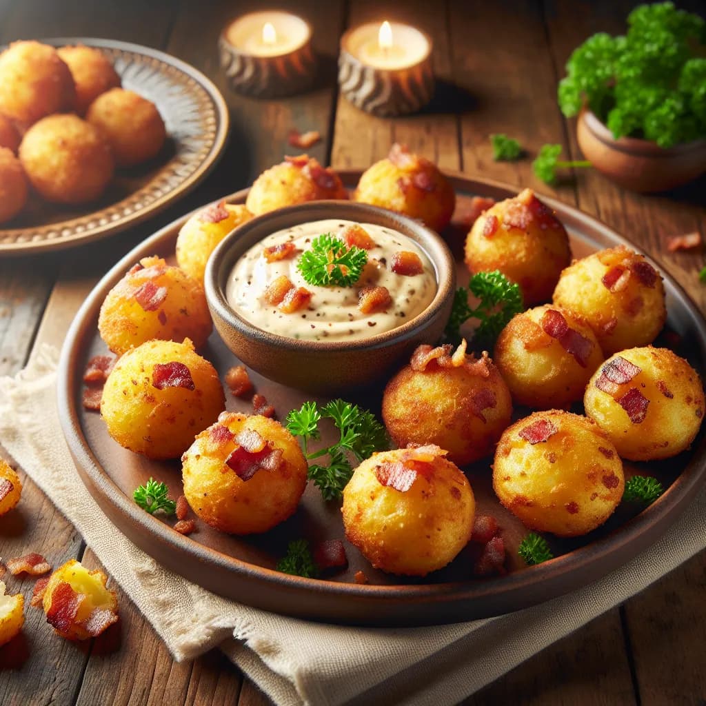 Air Fryer Potato Bacon Cheese Balls