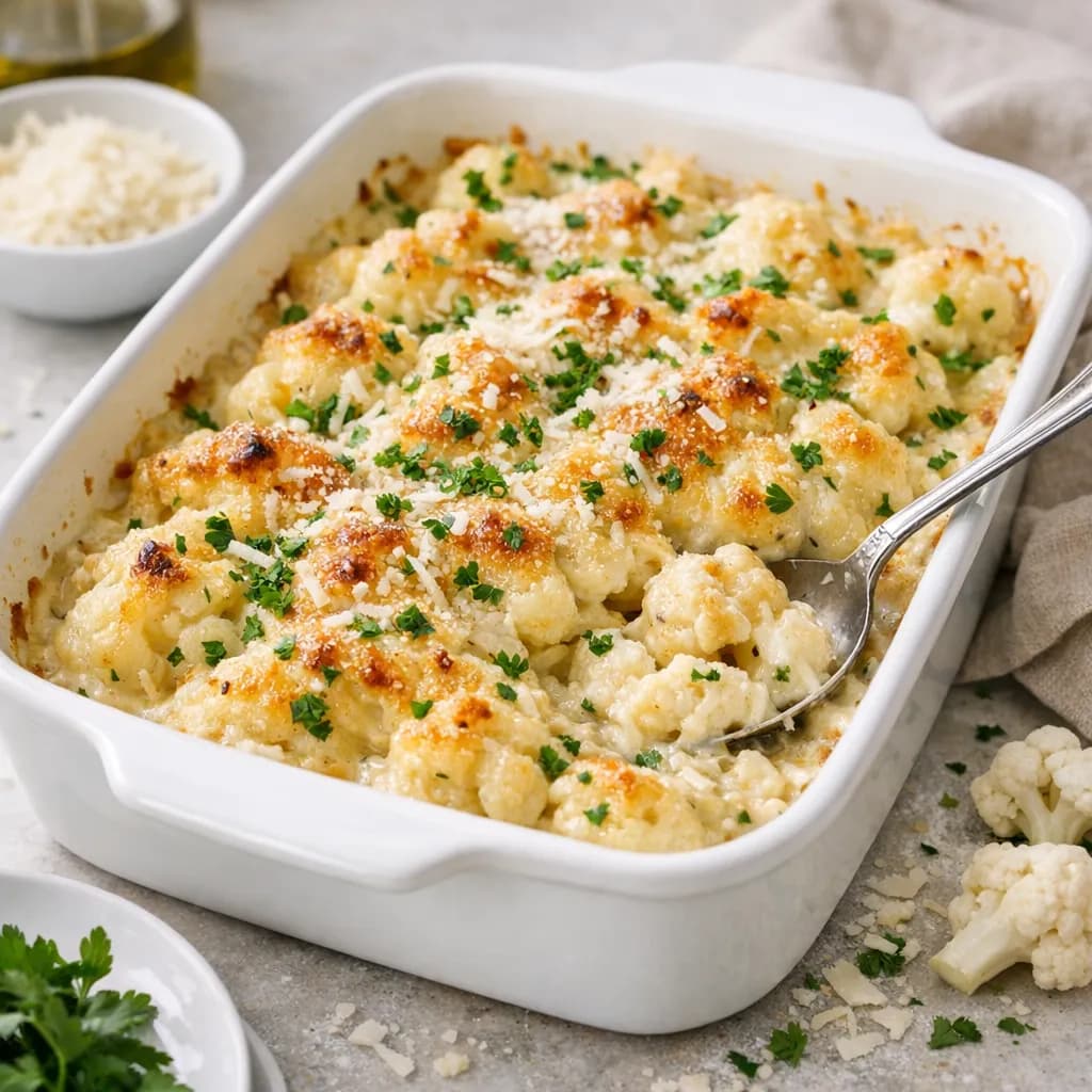 Alfredo Cauliflower Bake