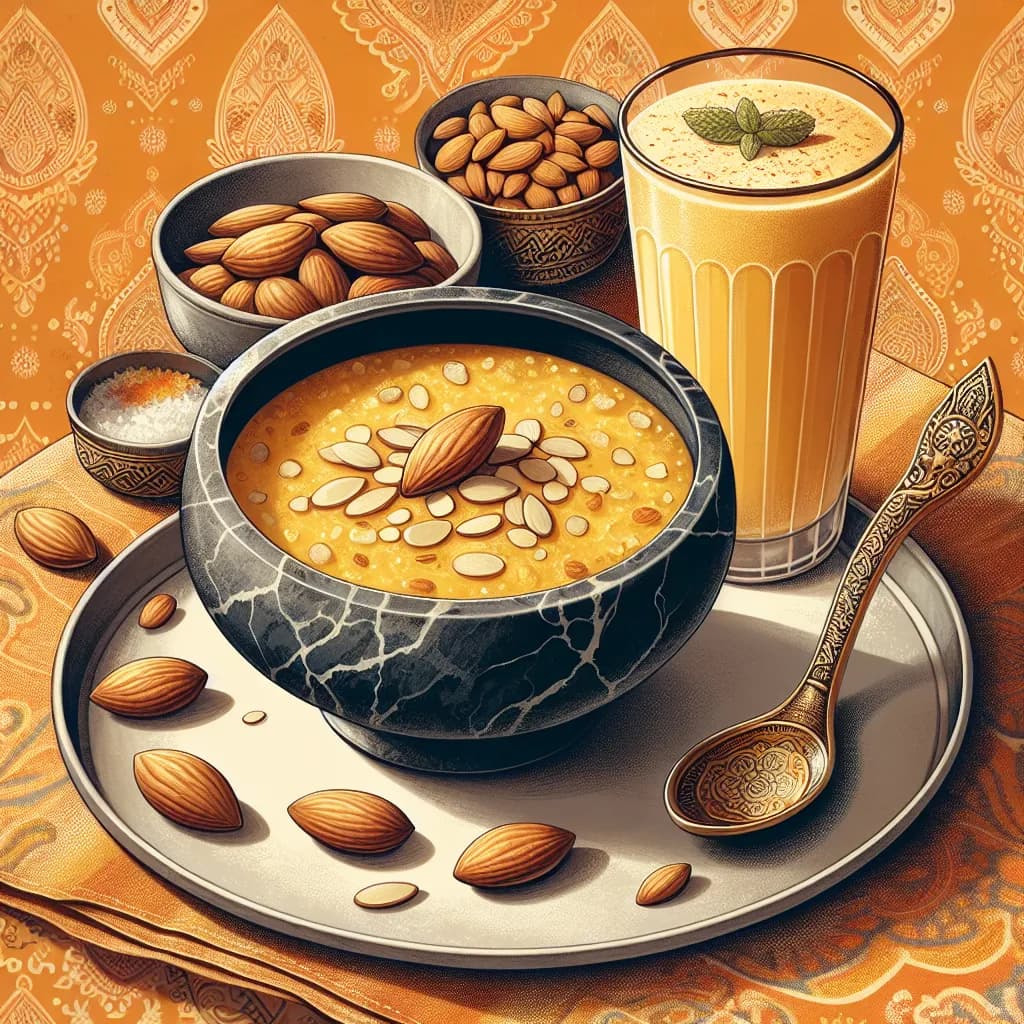 Almond Custard Halwa