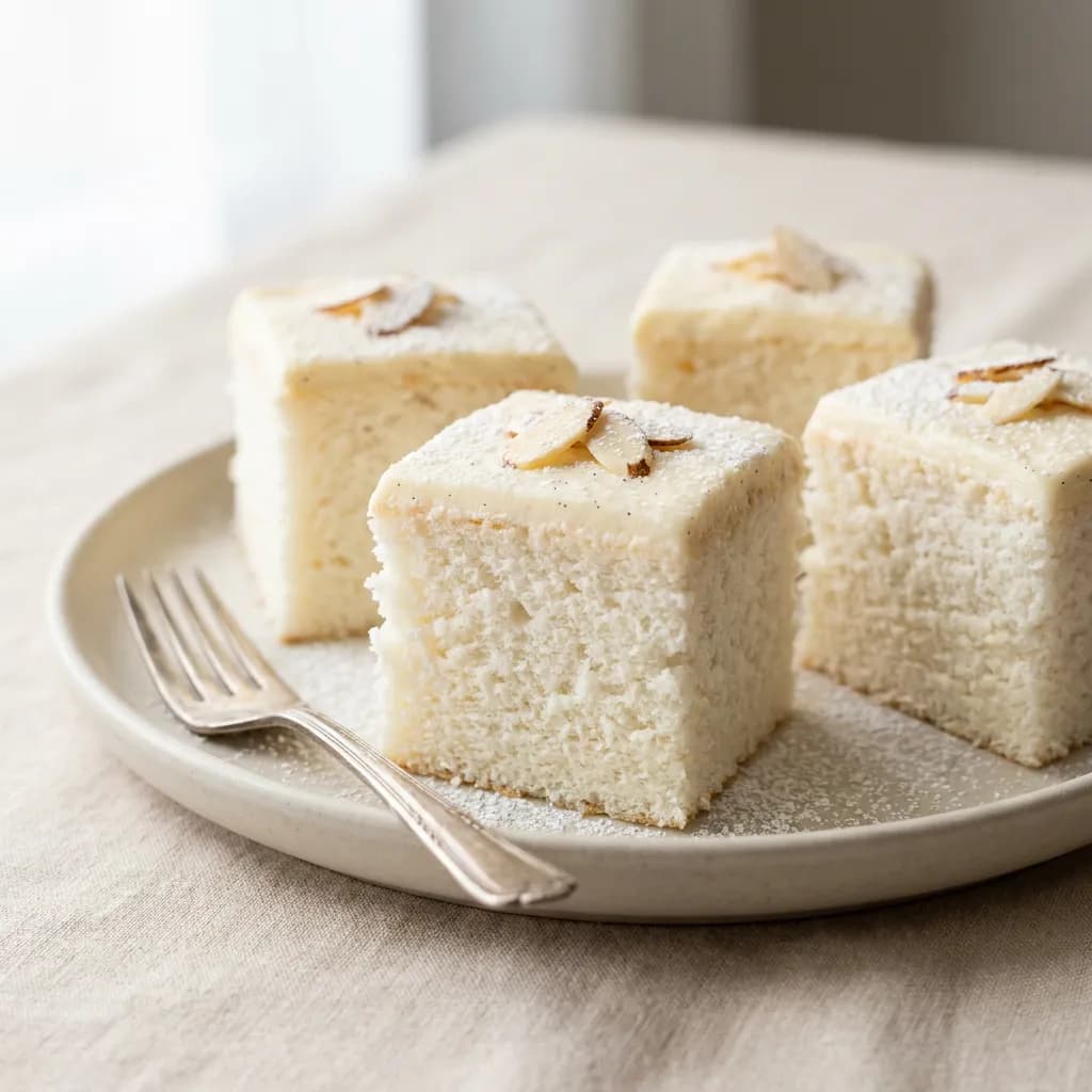 Almond-Vanilla Snow Cloud Cake