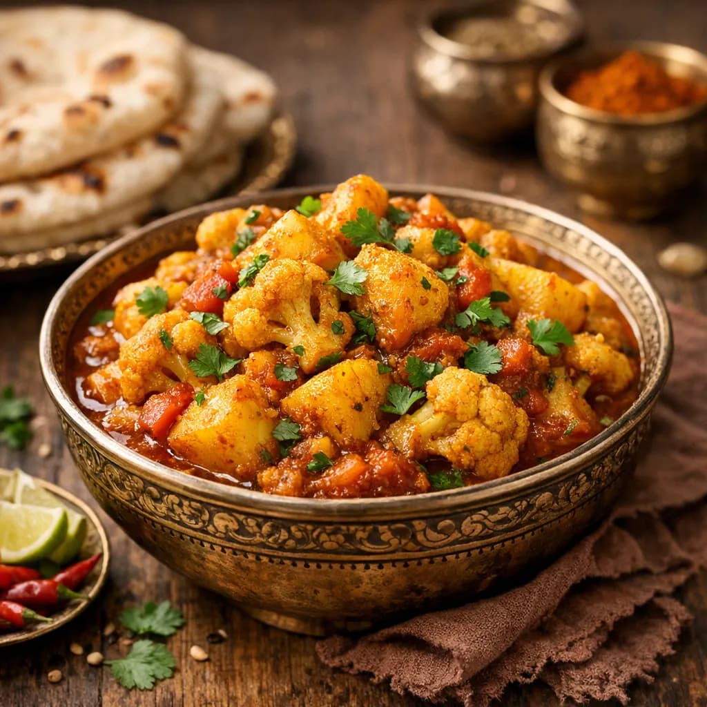 Aloo Gobi (Kartoffel-Blumenkohl-Curry)
