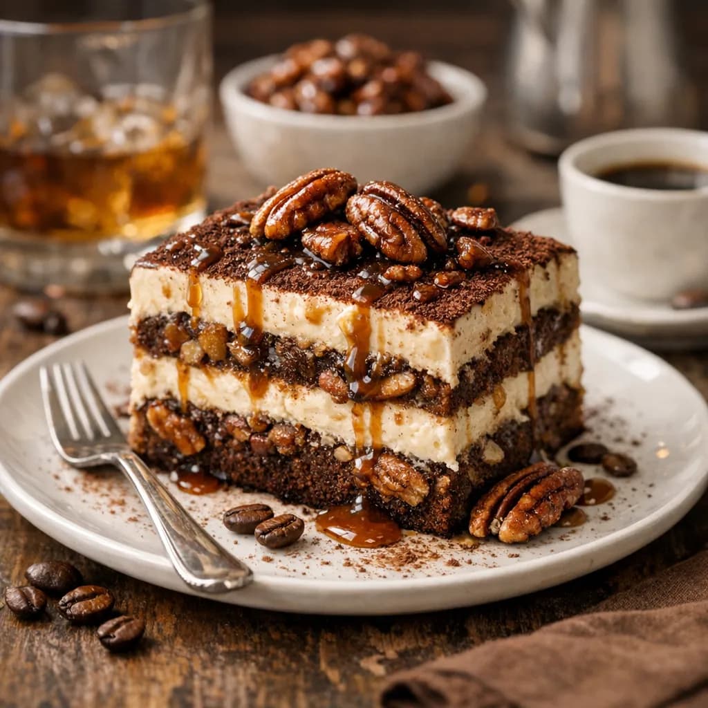 American Bourbon Pecan Coffee Tiramisu