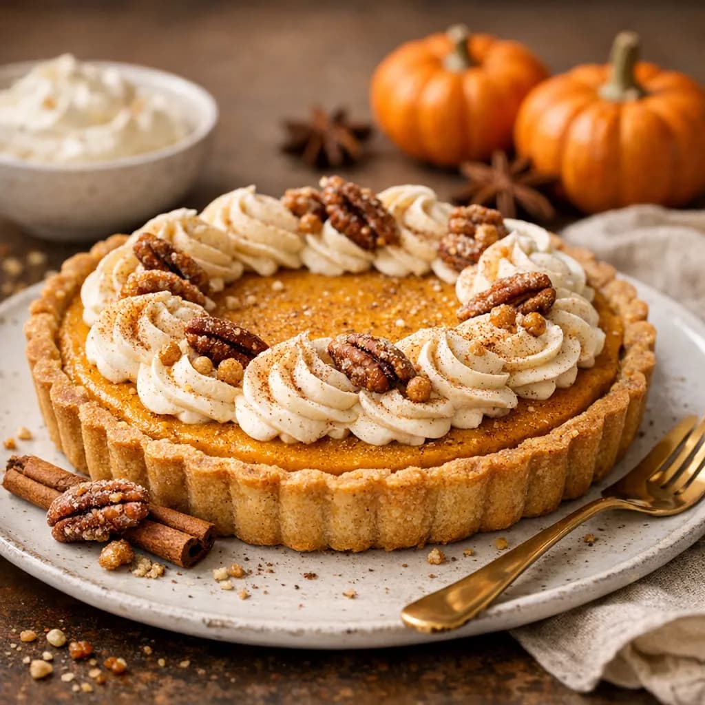 American Pumpkin Spice Mascarpone Tart