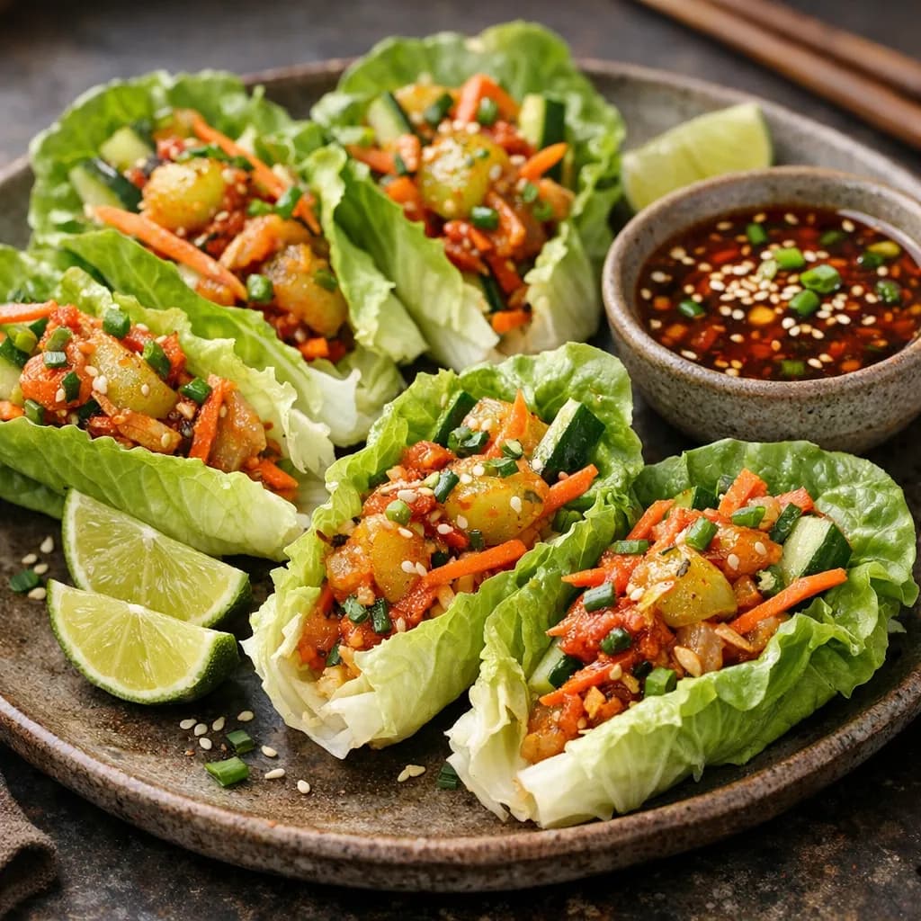 Amla Kimchi Lettuce Wraps