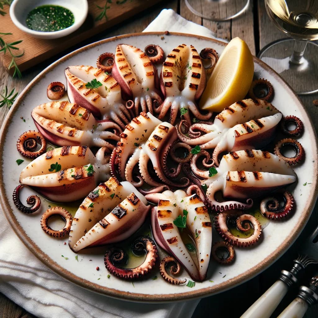Anelli di Calamari alla Griglia