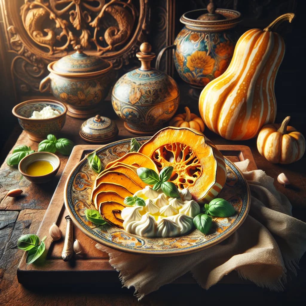 Antipasto di Zucca e Stracciatella