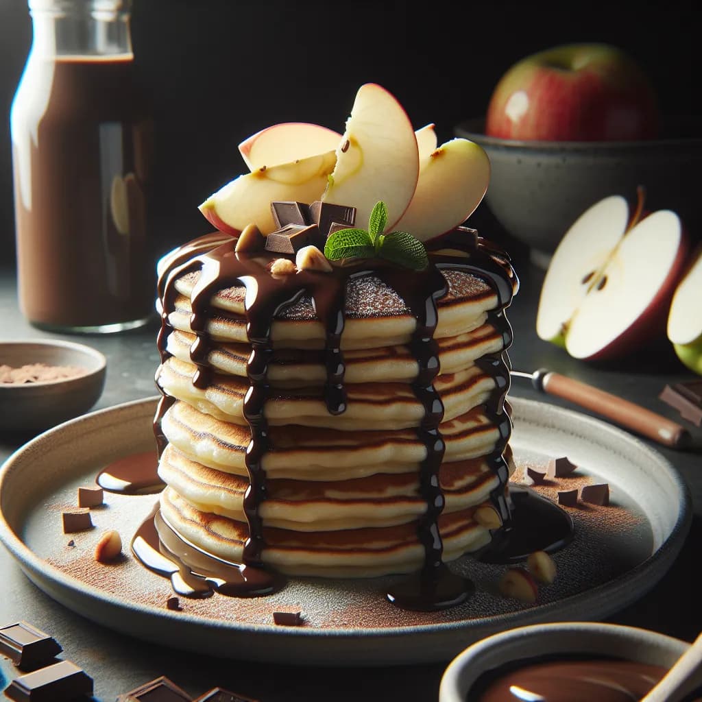 Apfel-Schokoladen-Pfannkuchen