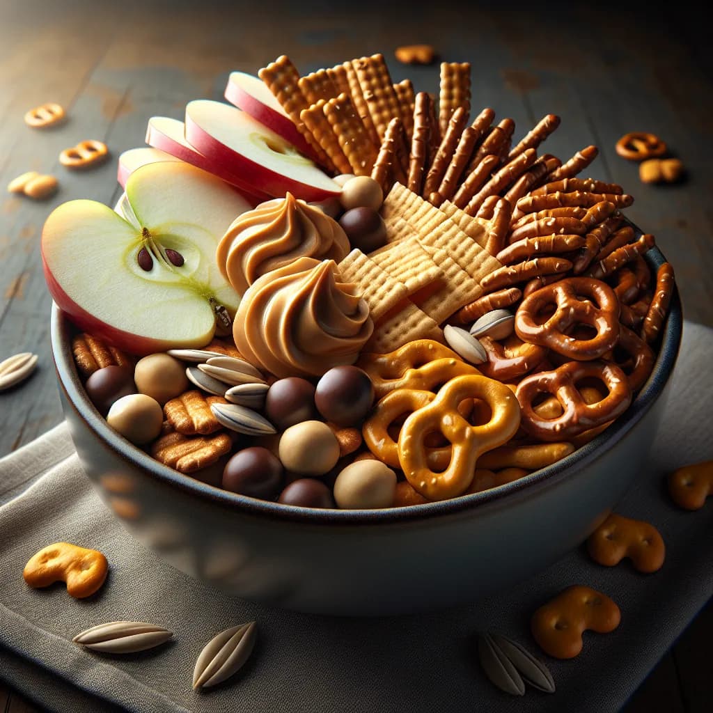Apple Peanut Butter Snack Mix