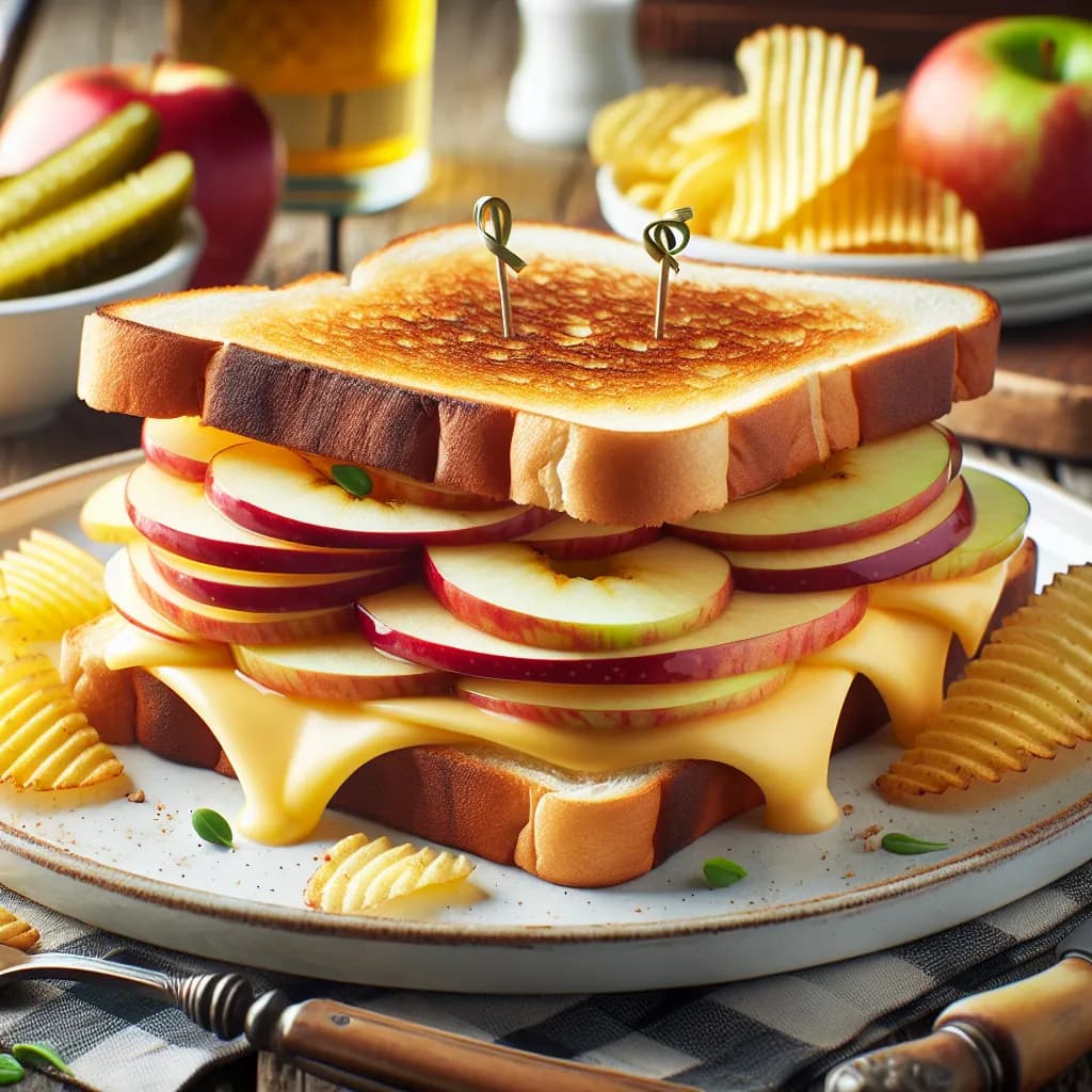 Apple and Cheese Sandwich