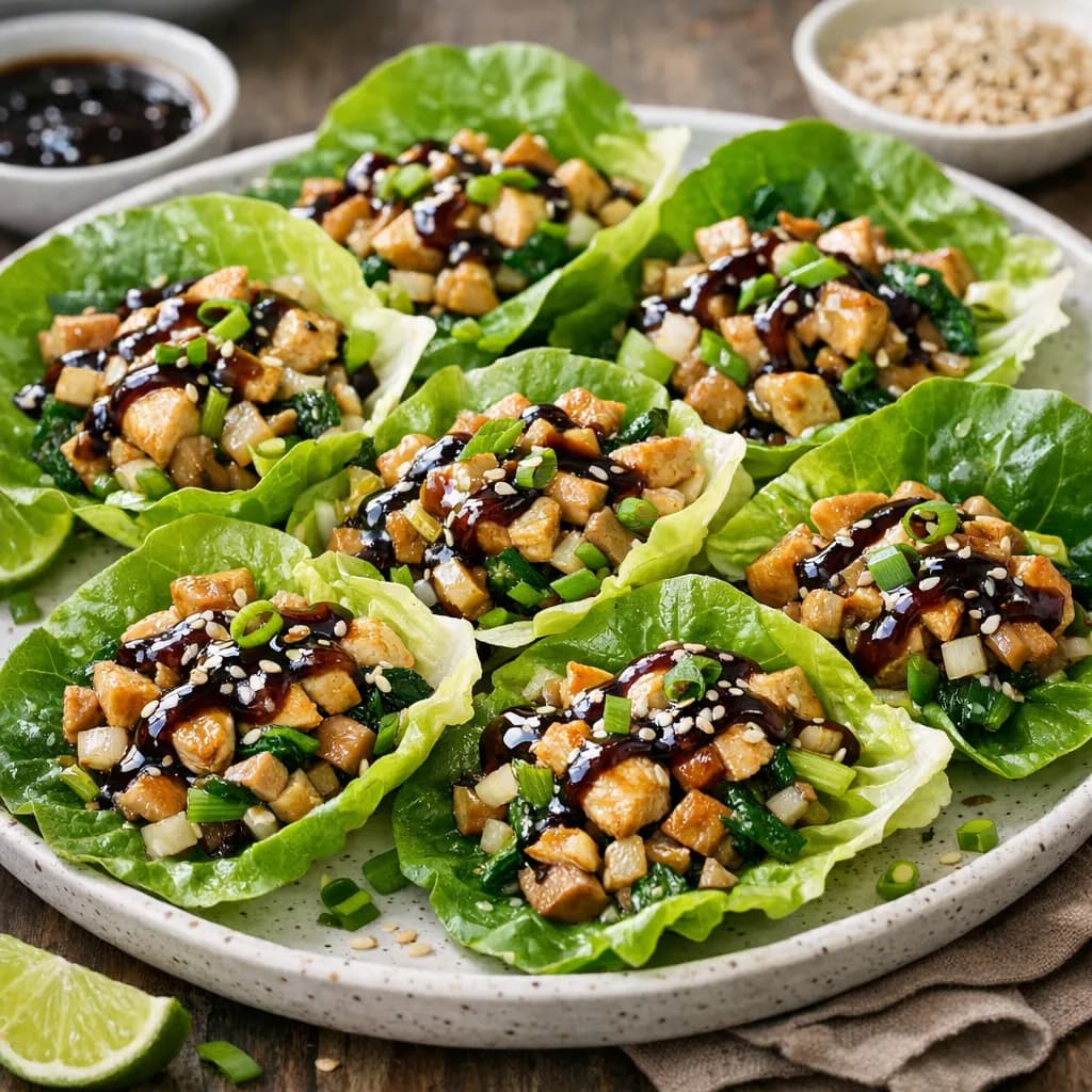 Asian Chicken and Pak Choi Lettuce Wraps