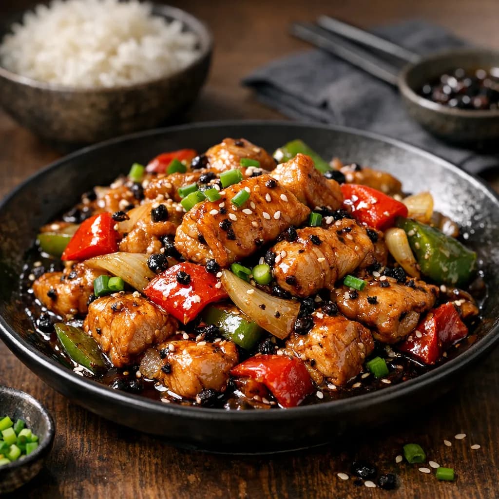 Asian Style Black Bean Chicken Stir Fry