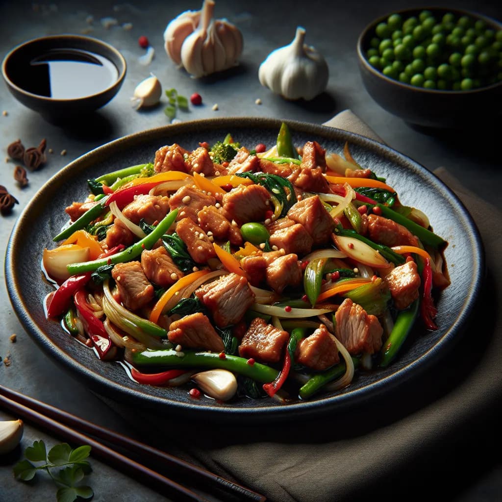 Asian Style Garlic Pork Stir-Fry