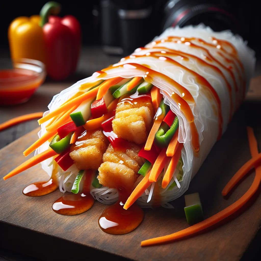Asian-Inspired Fish Sticks Wrap