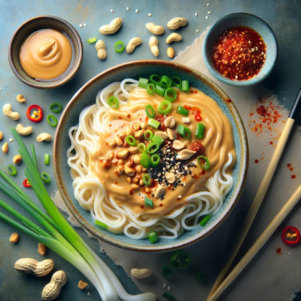 Asiatische Erdnuss-Nudeln