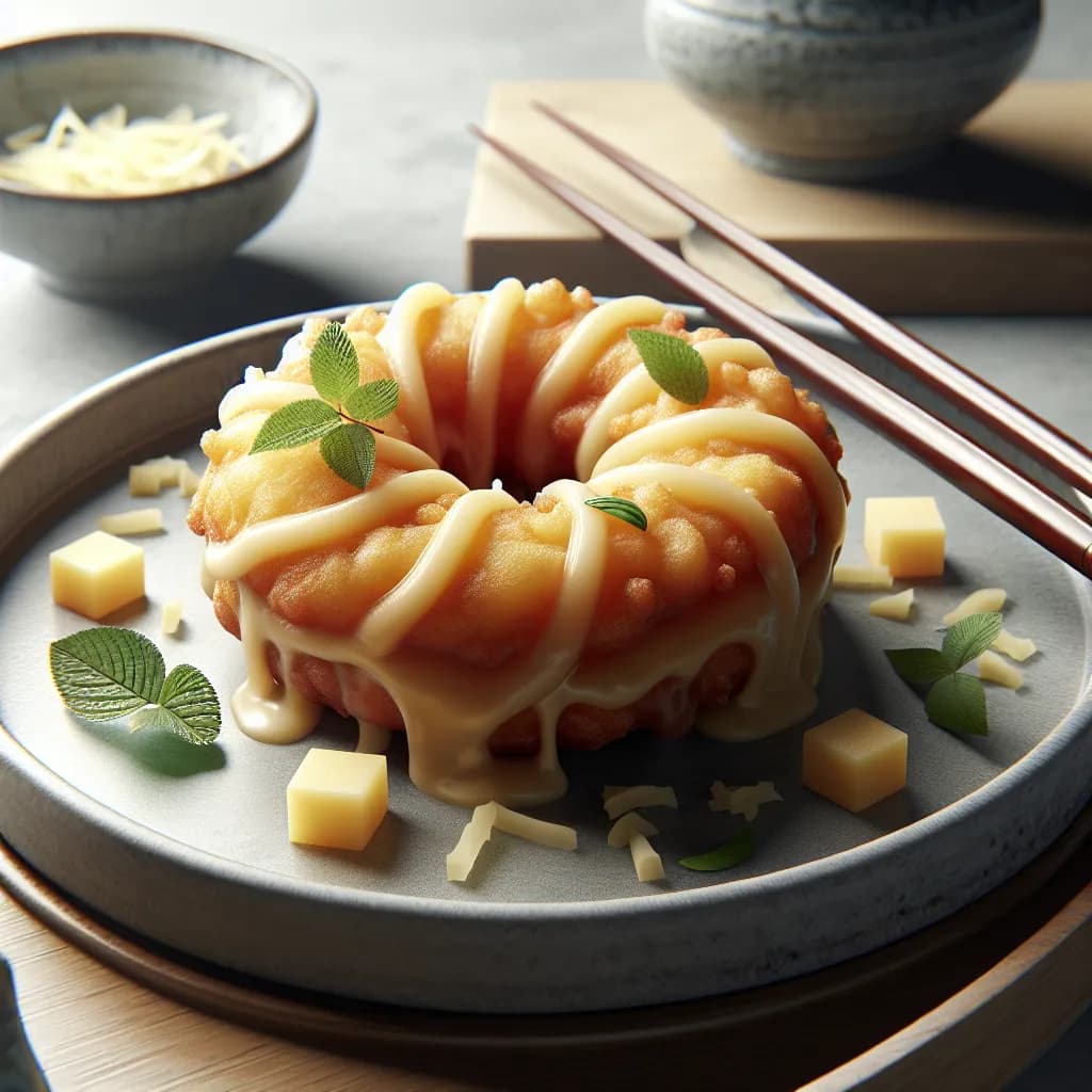 Asiatische Käse-Donut-Fritter