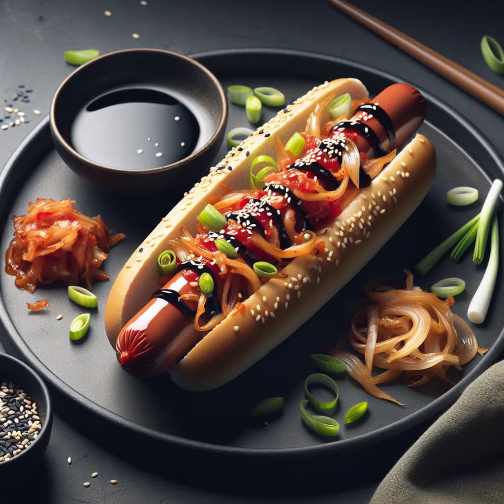 Asiatischer Hot Dog
