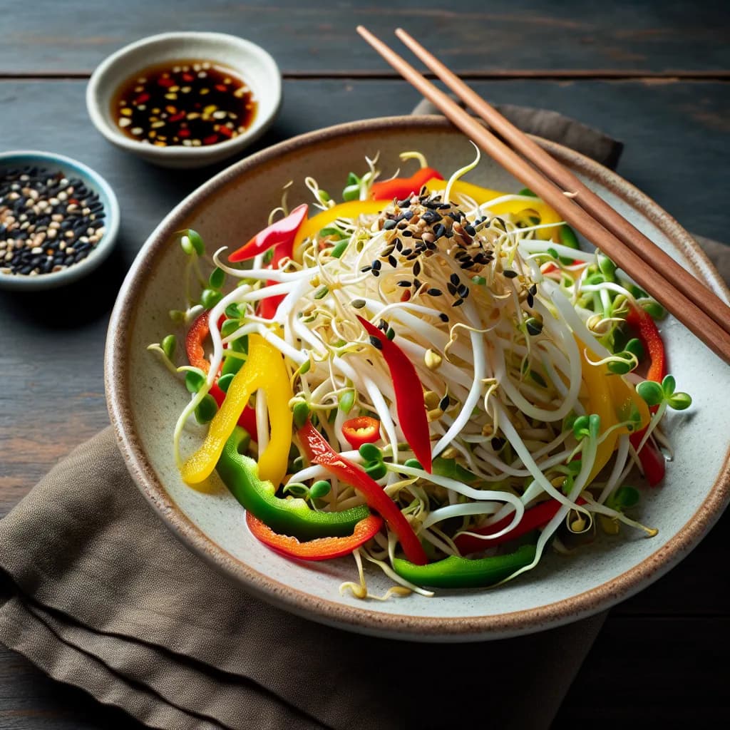 Asiatischer Sojasprossensalat