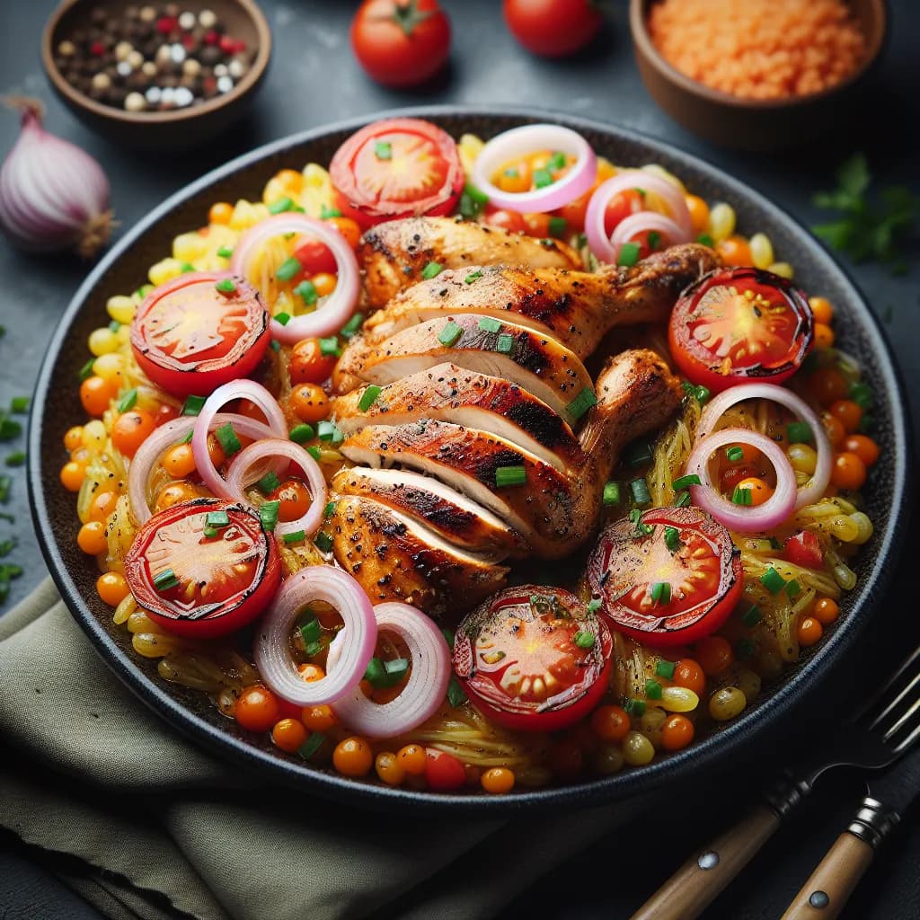 Attiéké au Poulet Grillé