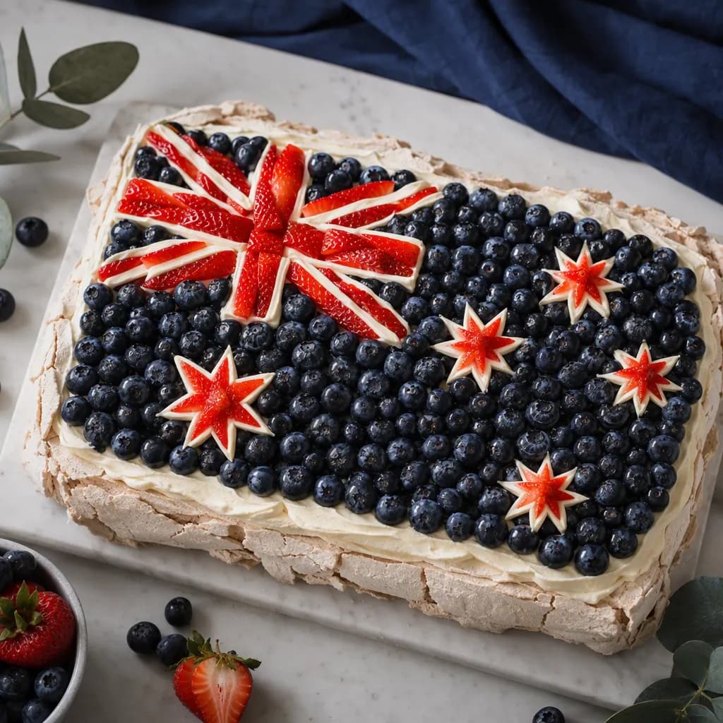 Australian Flag Pavlova