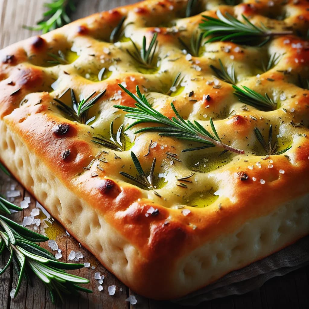 Autolysed Focaccia with Rosemary