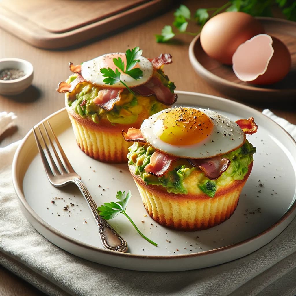 Avocado Bacon Egg Muffins