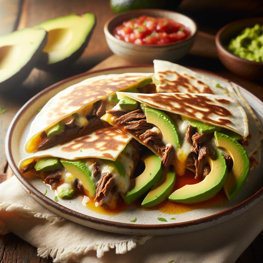 Avocado Beef Quesadillas