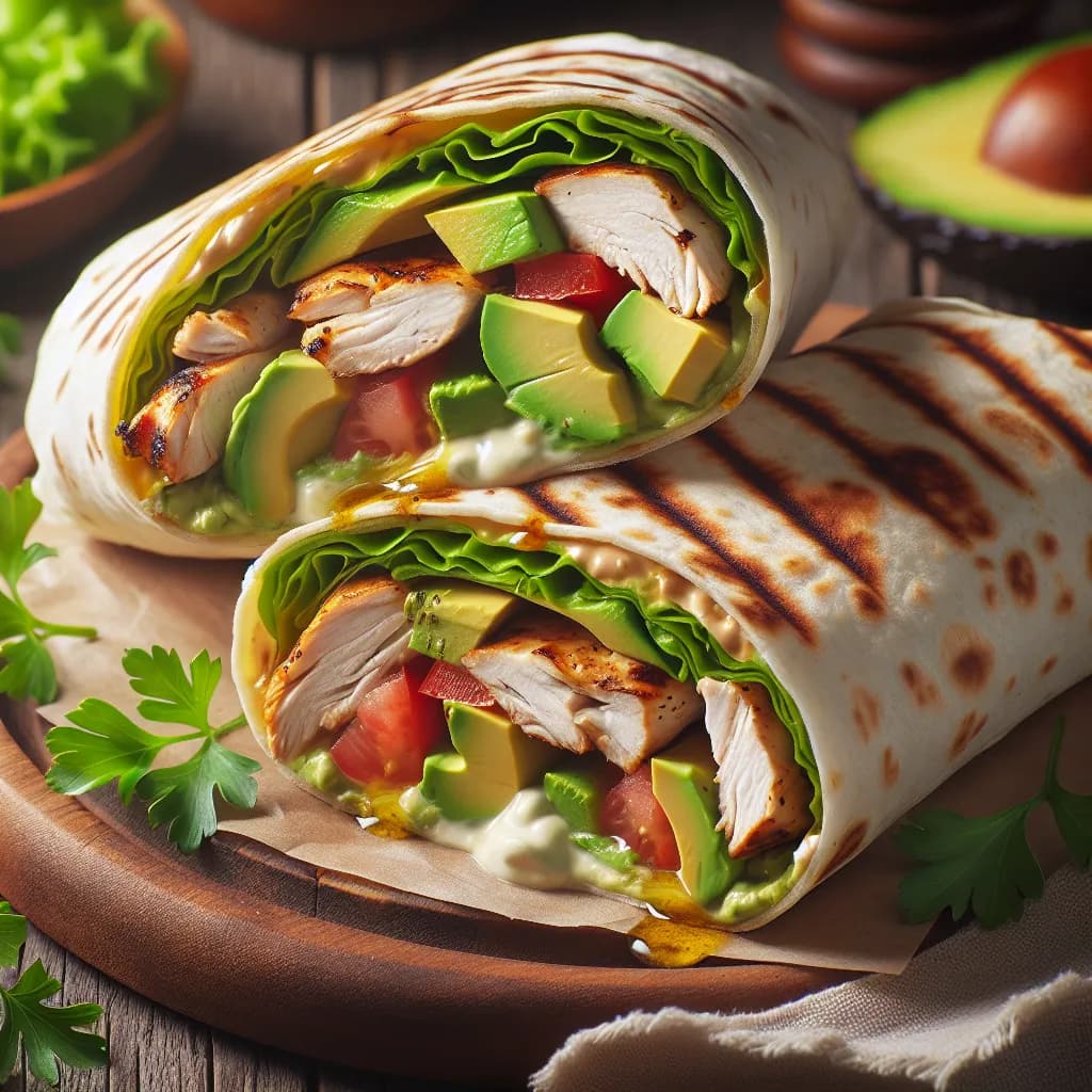Avocado Chicken Wrap