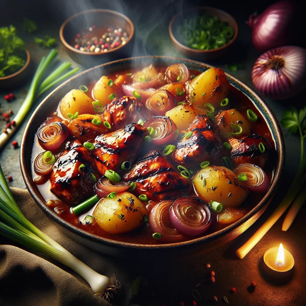 BBQ Chicken and Potato Stew