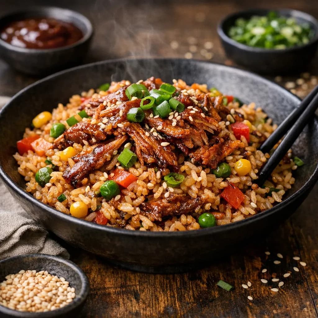 BBQ Pulled Pork Fried Rice