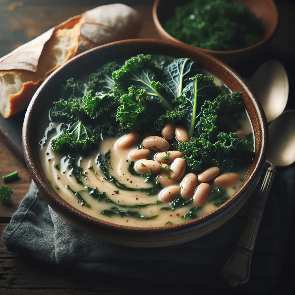 Baby Kale and White Bean Soup