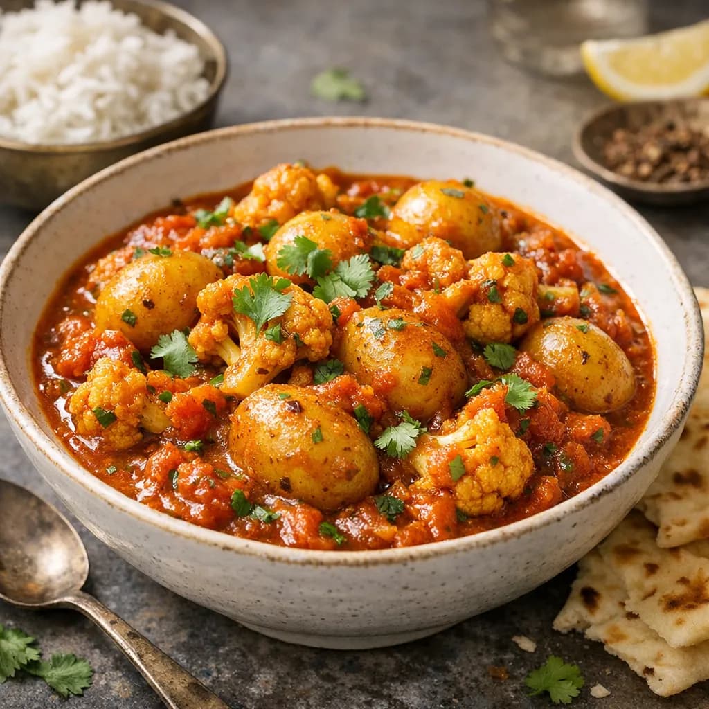 Baby Potato and Cauliflower Curry