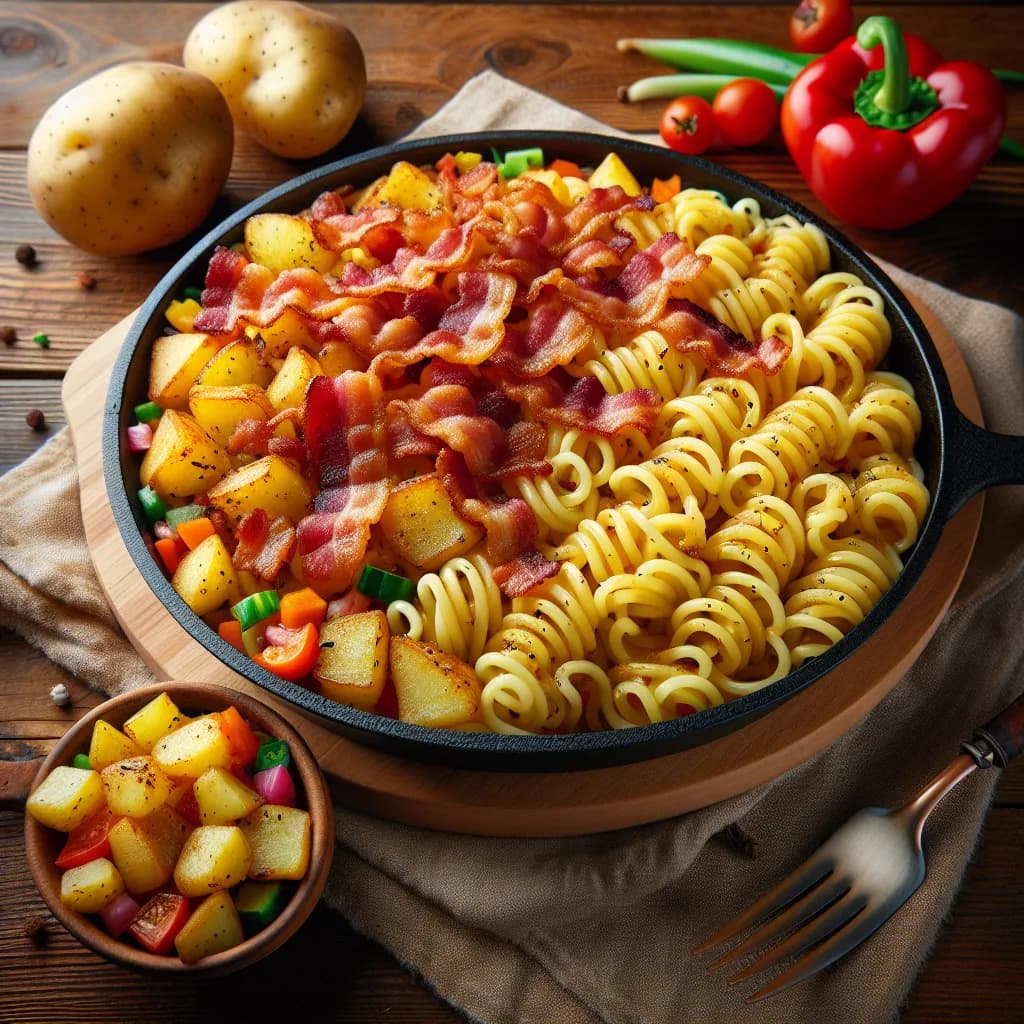 Bacon Potato Noodle Skillet
