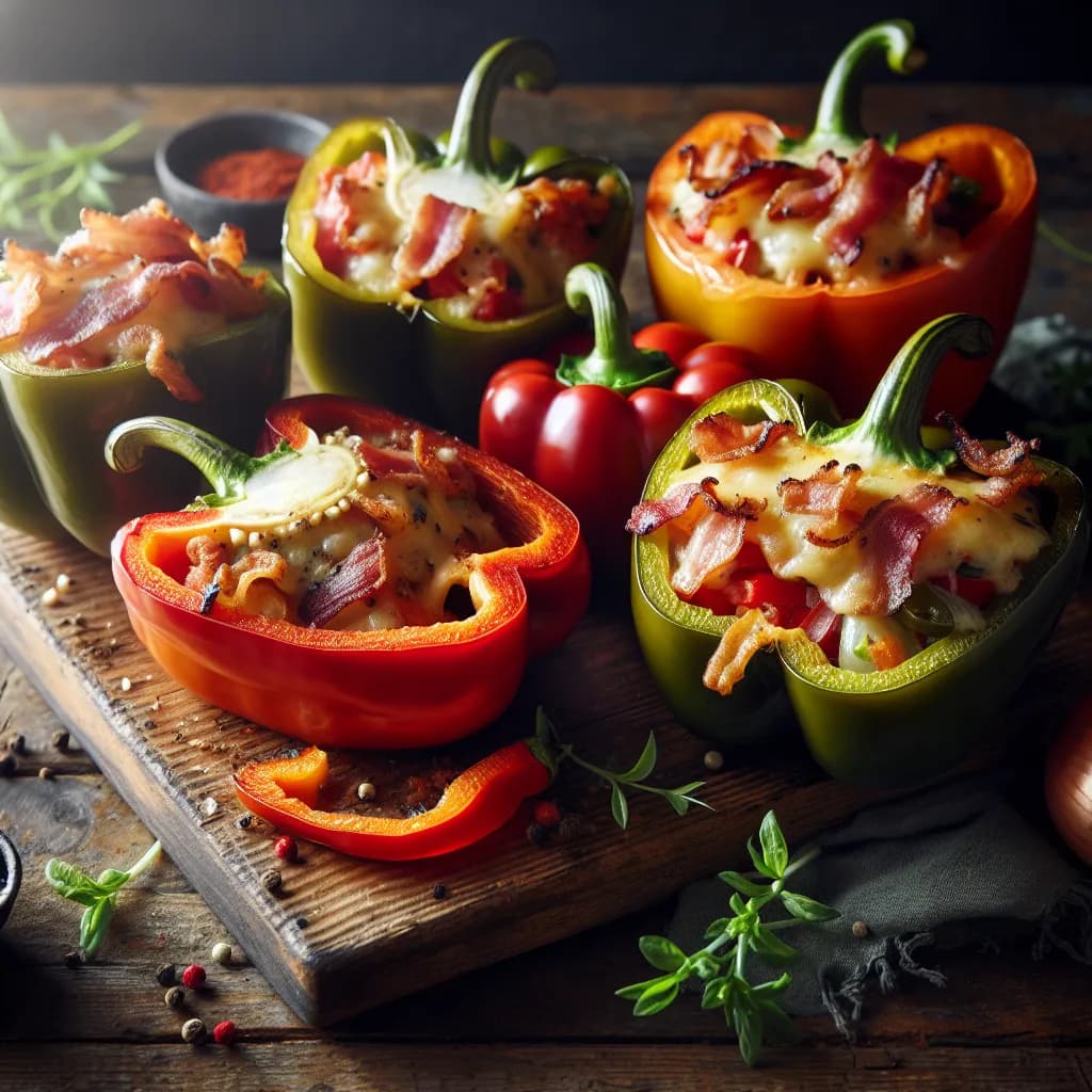 Bacon Stuffed Bell Peppers