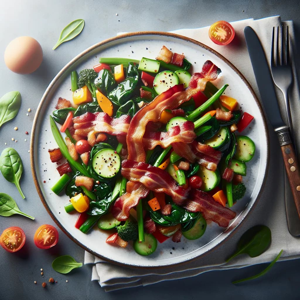 Bacon and Spinach Stir-Fry