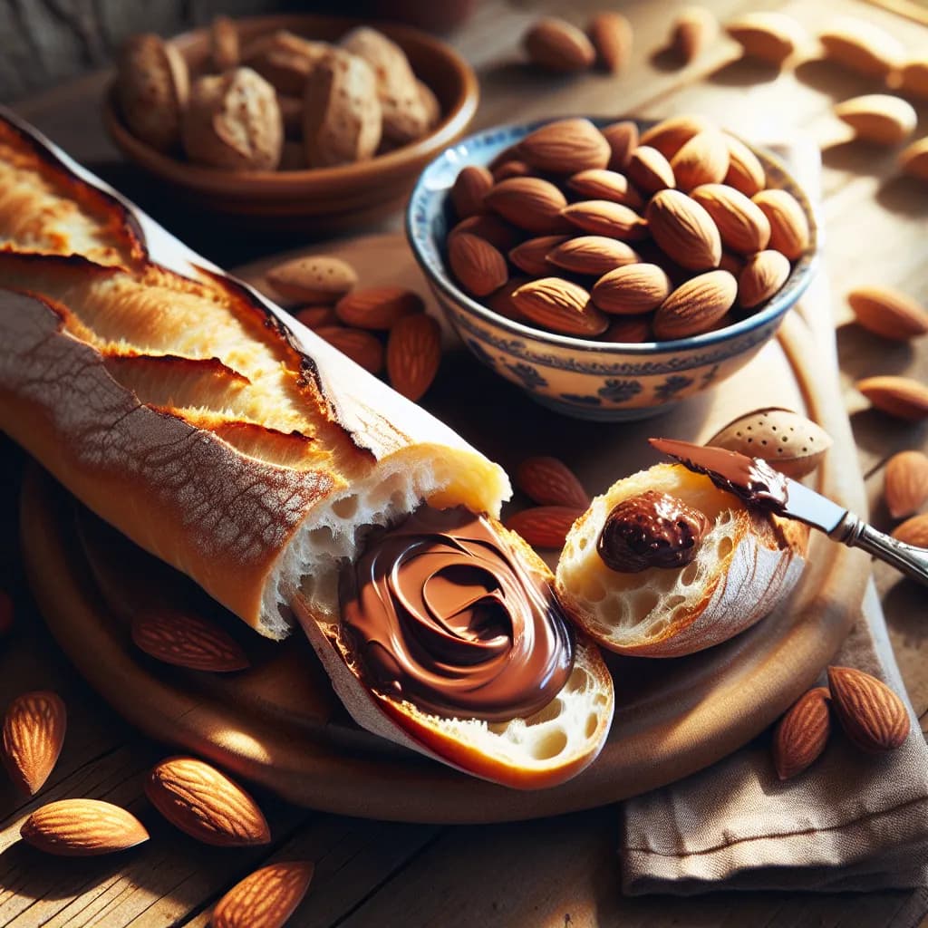 Baguette Nutella et Amandes