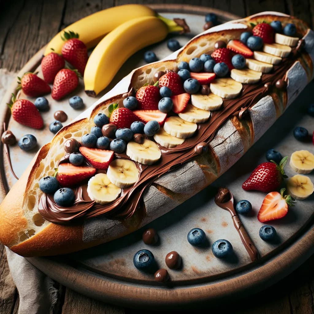 Baguette au Nutella et Fruits
