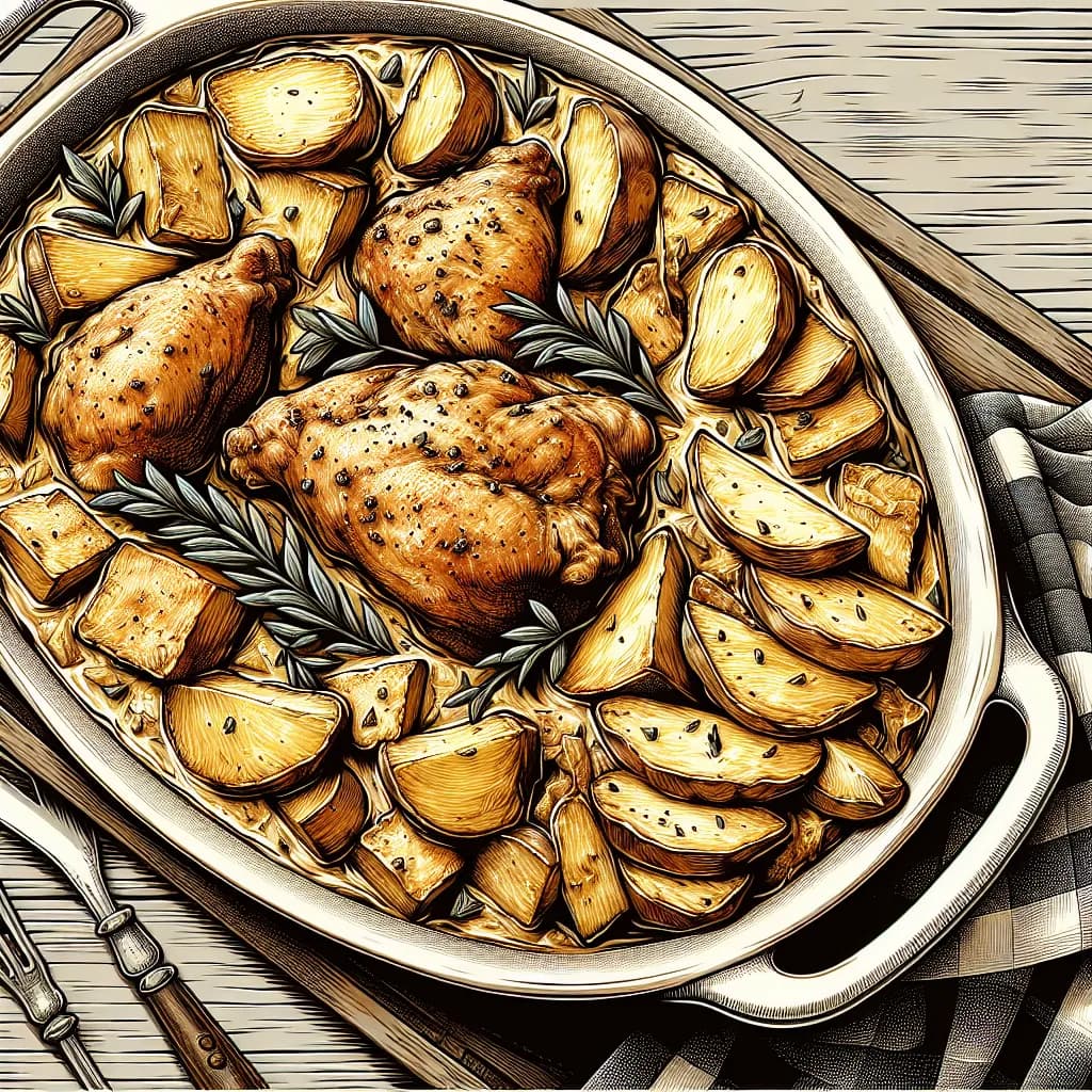Baked Chicken and Potato Casserole