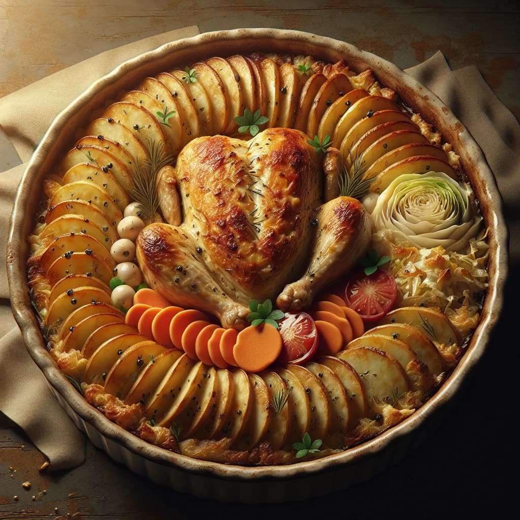 Baked Chicken and Potato Casserole