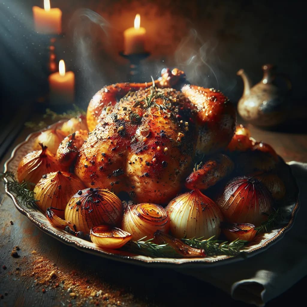 Baked Chicken with Onions