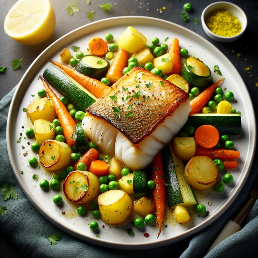 Baked Cod with Vegetables