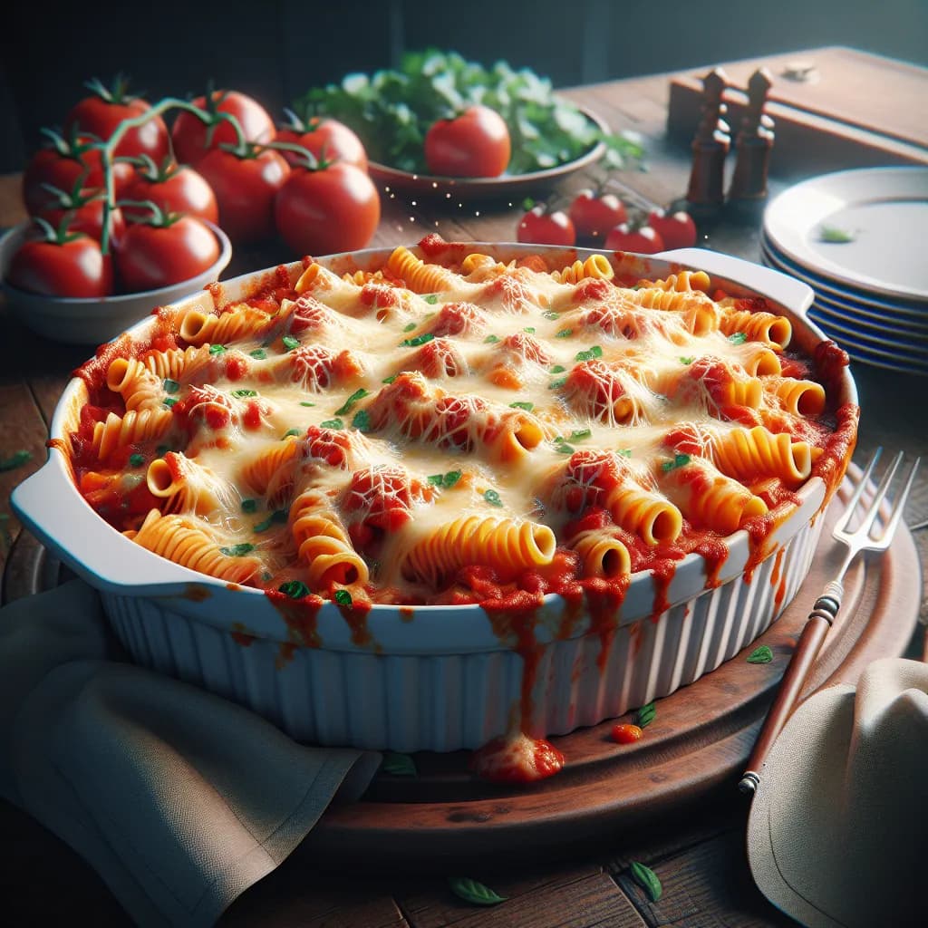 Baked Pasta with Tomato Sauce