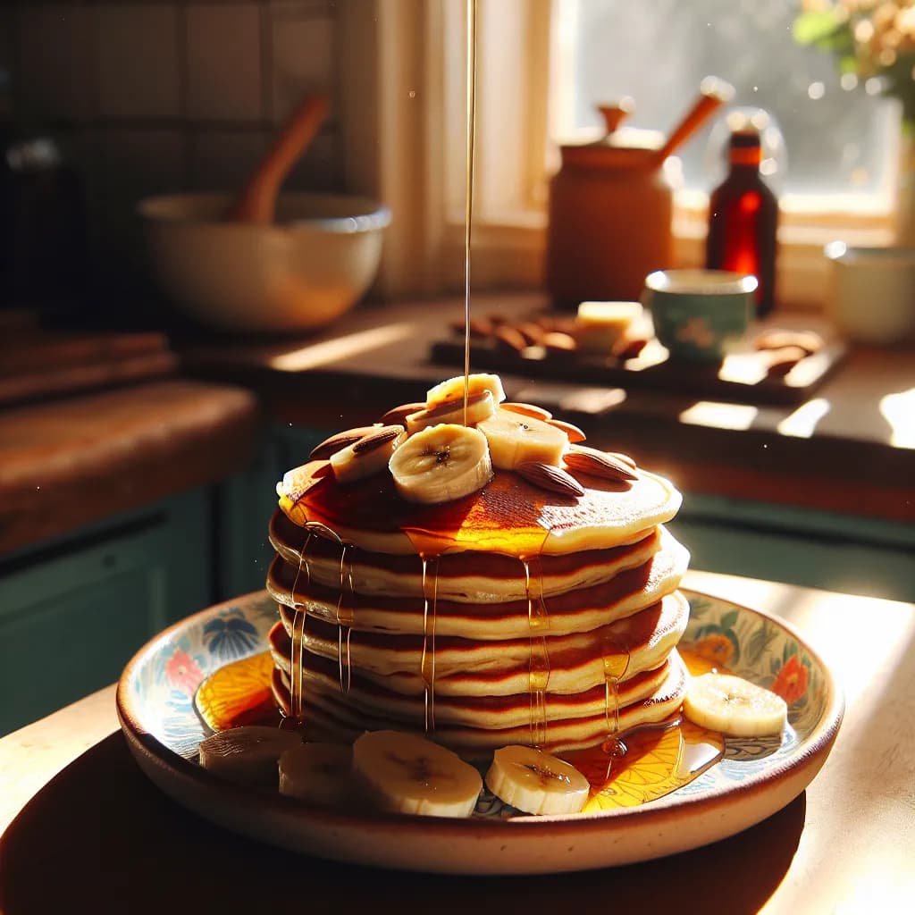 Banana Almond Pancakes