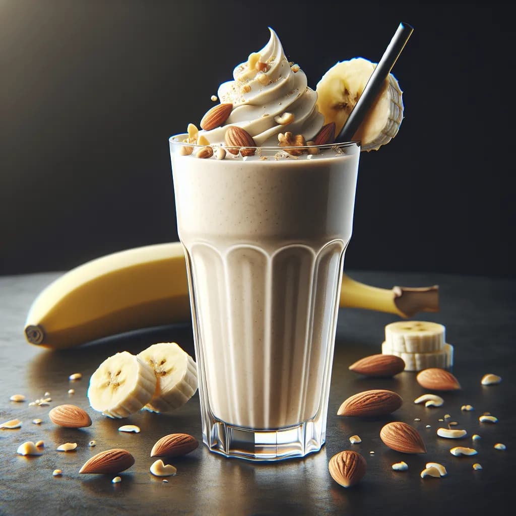 Banana Almond Walnut Shake